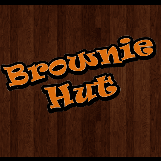 brownie hut logo on wood grain (1)