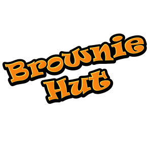 playful brownie hut logo design